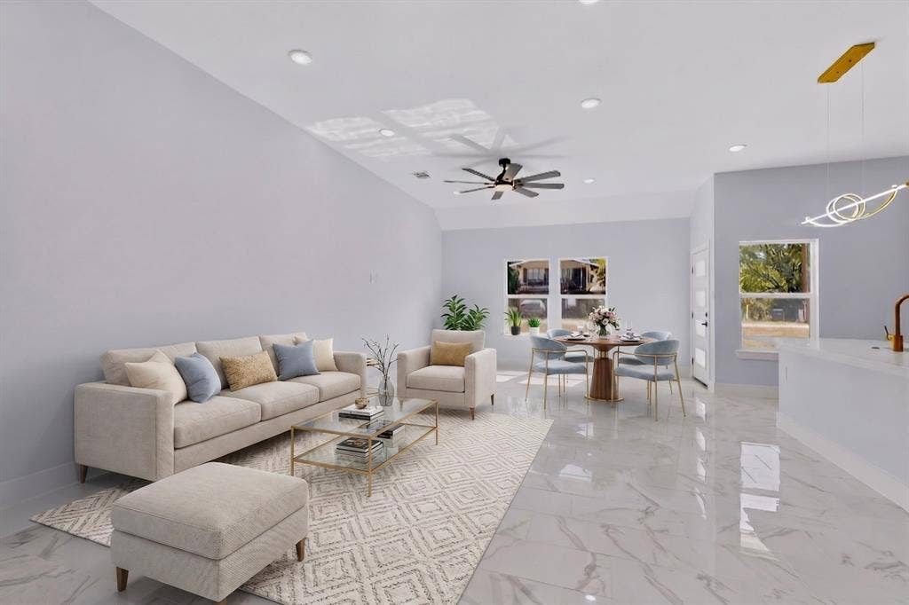 102 Redondo Drive, Gun Barrel City, TX 75156 Recessed lighting throughout, wood-finish ceiling fan, and large windows