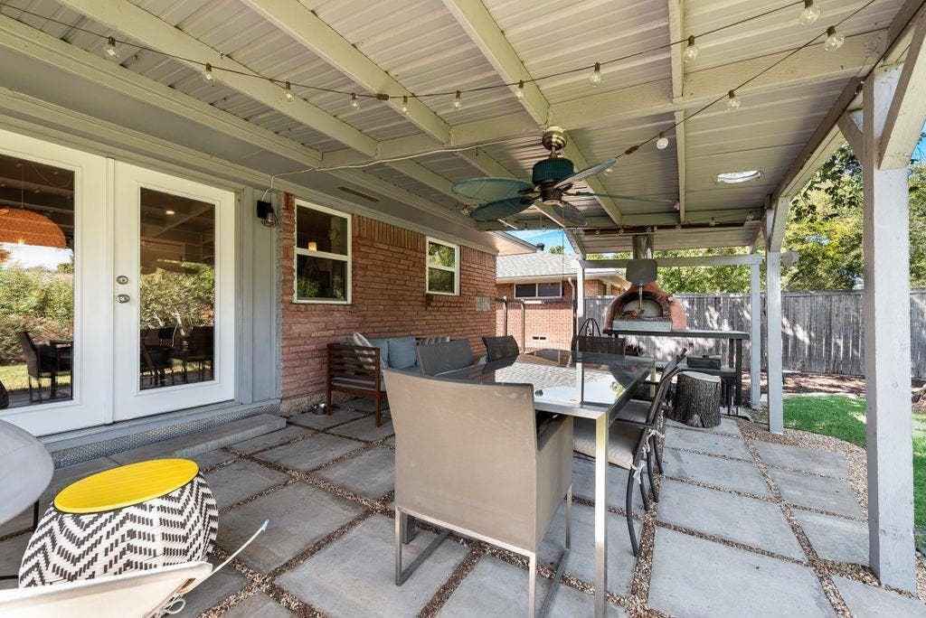 529 Carol Court, Richardson, TX 75081 Covered patio features a wood-fired pizza oven. Imagine the parties you can host!