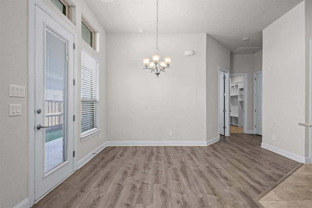 Spacious dining area
