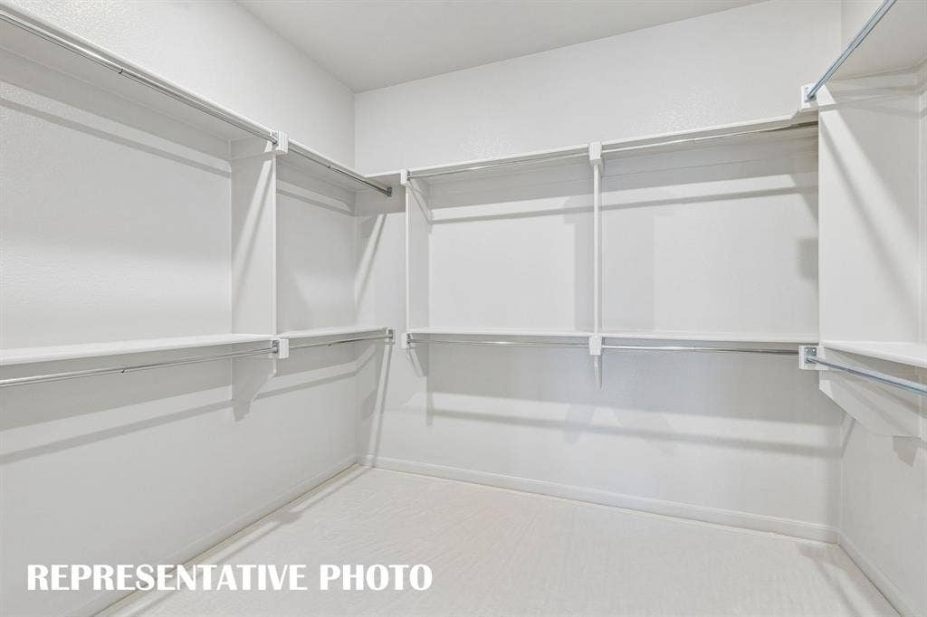 2625 Radiant Way, Celina, TX 75009 No fighting over space in this wonderful owner's closet! REPRESENTATIVE PHOTO