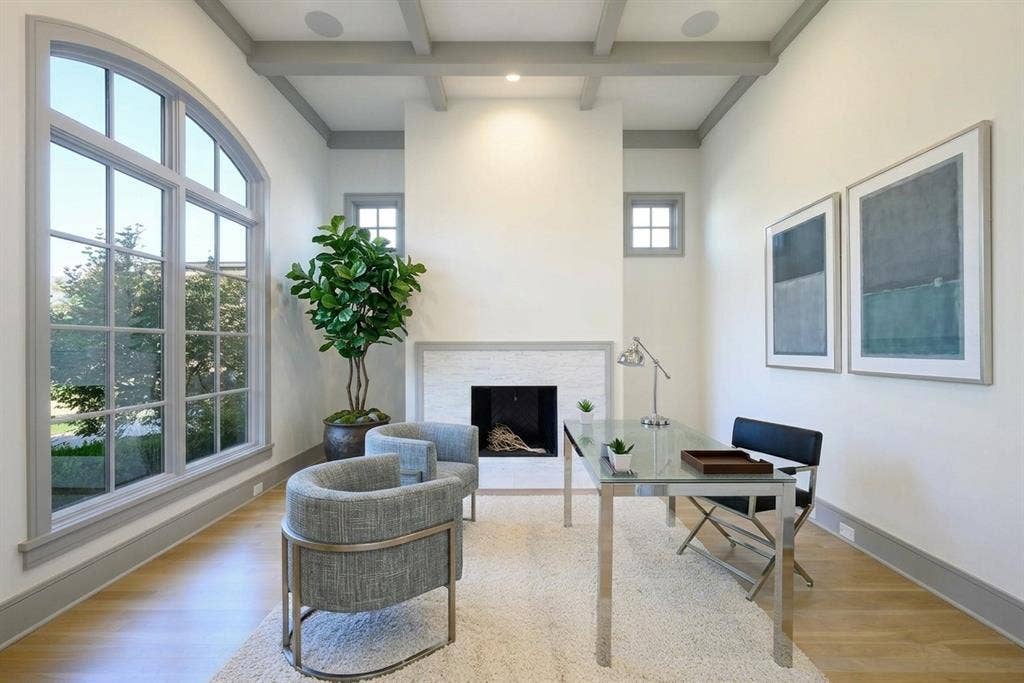 4254 Ridge Road, Dallas, TX 75229 Formal Living/Study, digitally staged