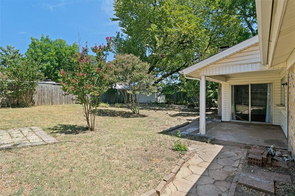 Spacious backyard with shed and firepit!