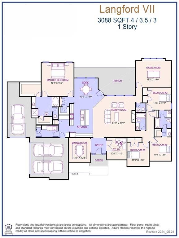 115 Endowment Lane, McLendon Chisholm, TX 75032 Langford 7 Floorplan - Representative