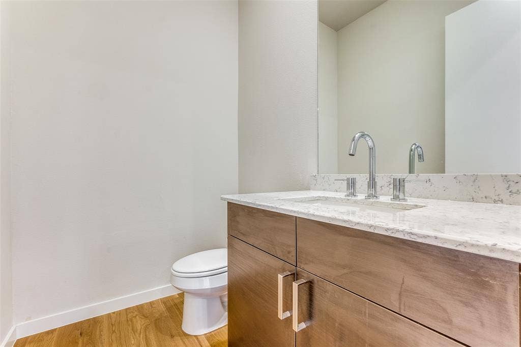 Powder Bath off living/kitchen/dining area