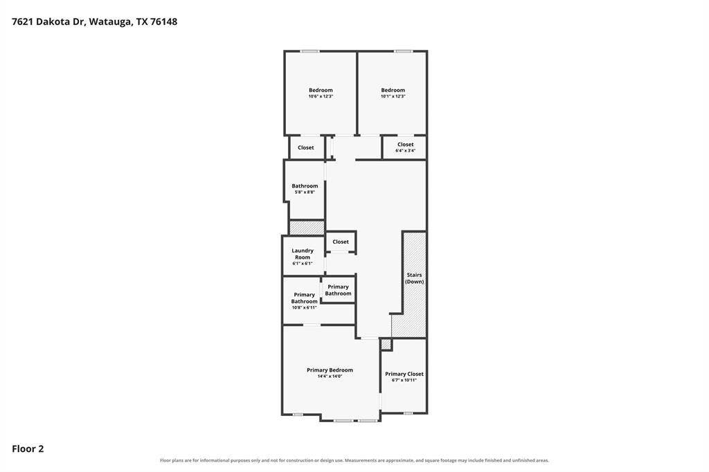 7621 Dakota, Watauga, TX 76148 Floor plan