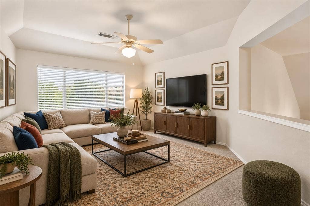 3328 Timber Brook Drive, Plano, TX 75074 Spacious game room - virtually staged