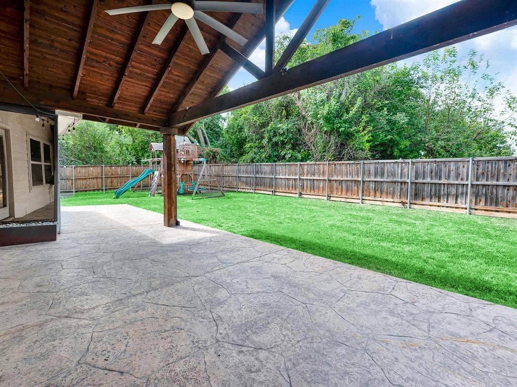 7409 High Point Drive, Sachse, TX 75048 Extended and covered patio, perfect for morning coffee or evening entertaining