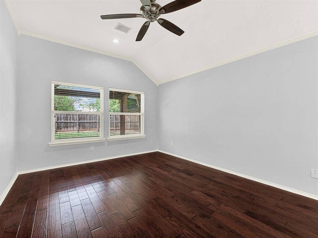 7409 High Point Drive, Sachse, TX 75048 Primary bedroom overlooks backyard