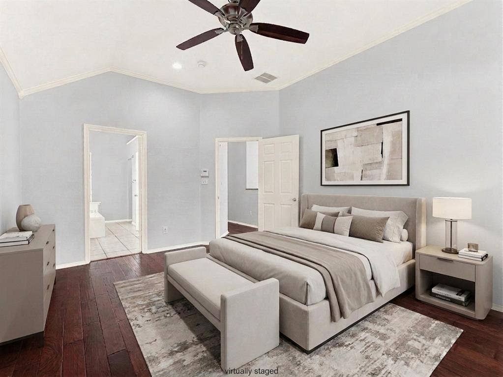 7409 High Point Drive, Sachse, TX 75048 Primary bedroom and ensuite bathroom