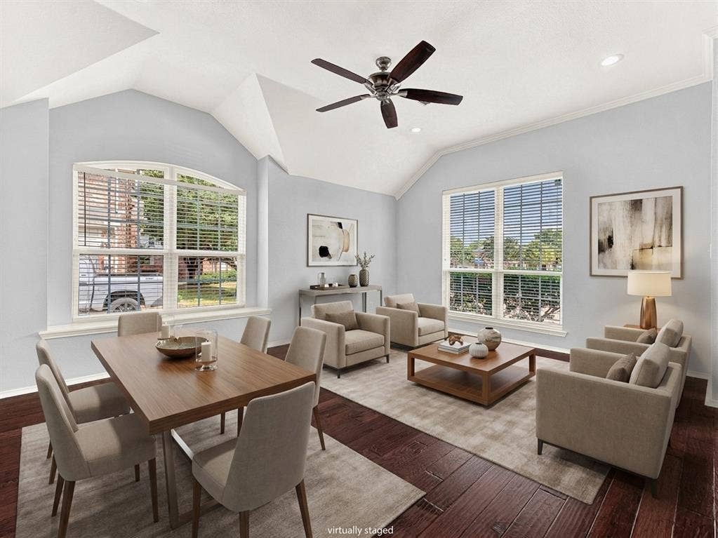 7409 High Point Drive, Sachse, TX 75048 Formal living area open to the formal dining area