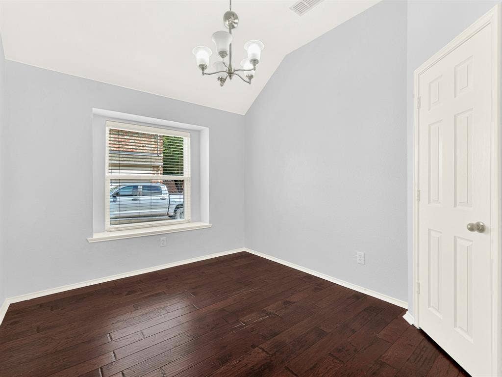 7409 High Point Drive, Sachse, TX 75048 4th bedroom makes a perfect home office, nursery located by primary suite, hobby room, or home gym