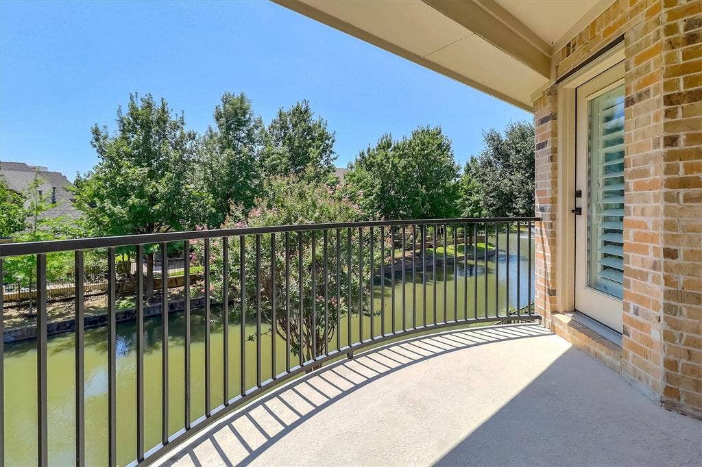 Off of game room overlooking pond