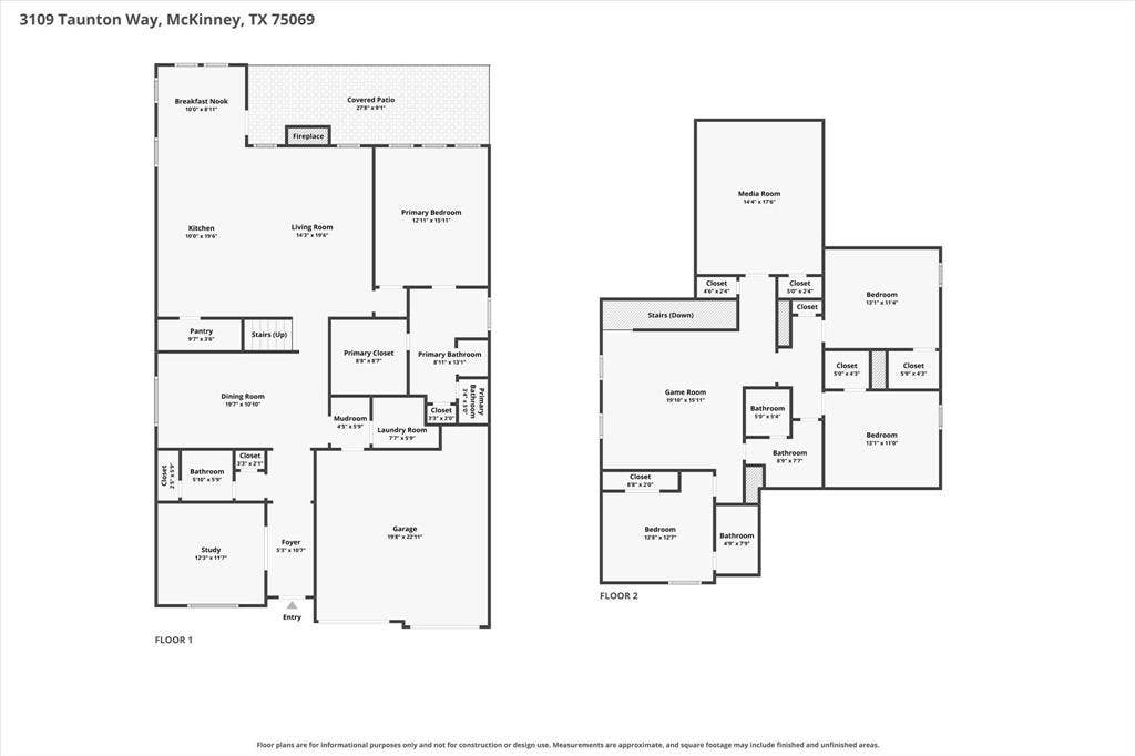 3109 Taunton Way, McKinney, TX 75069 Floor plan