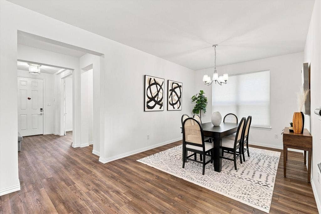 3109 Taunton Way, McKinney, TX 75069 Wood-finish flooring throughout, white walls, and recessed lighting