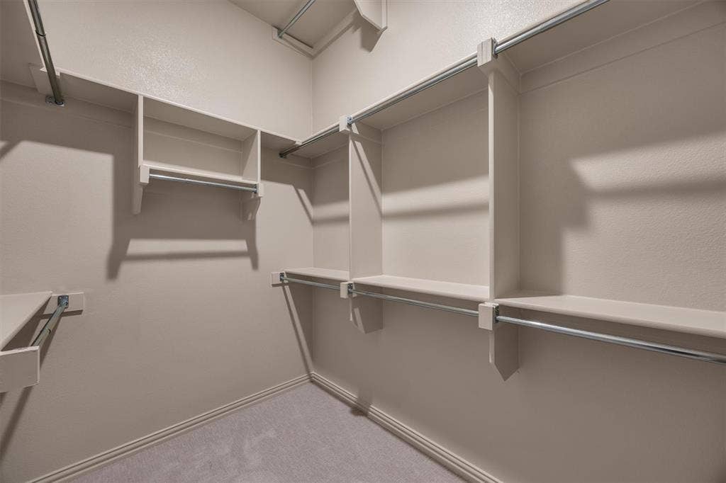 Primary Walk-in closet with shelving