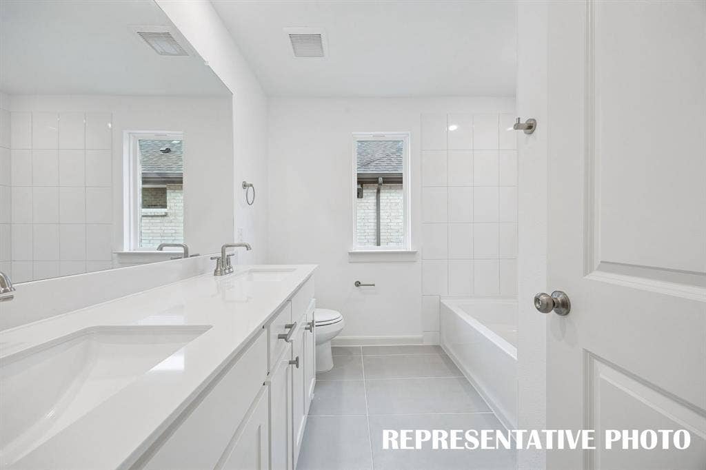 3737 Homer Court, McKinney, TX 75071 Guests will feel right at home in this beautifully finished guest bath! REPRESENTATIVE PHOTO