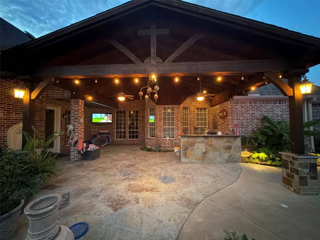 900 Bandera Court, Allen, TX 75013 Large covered patio with outdoor kitchen