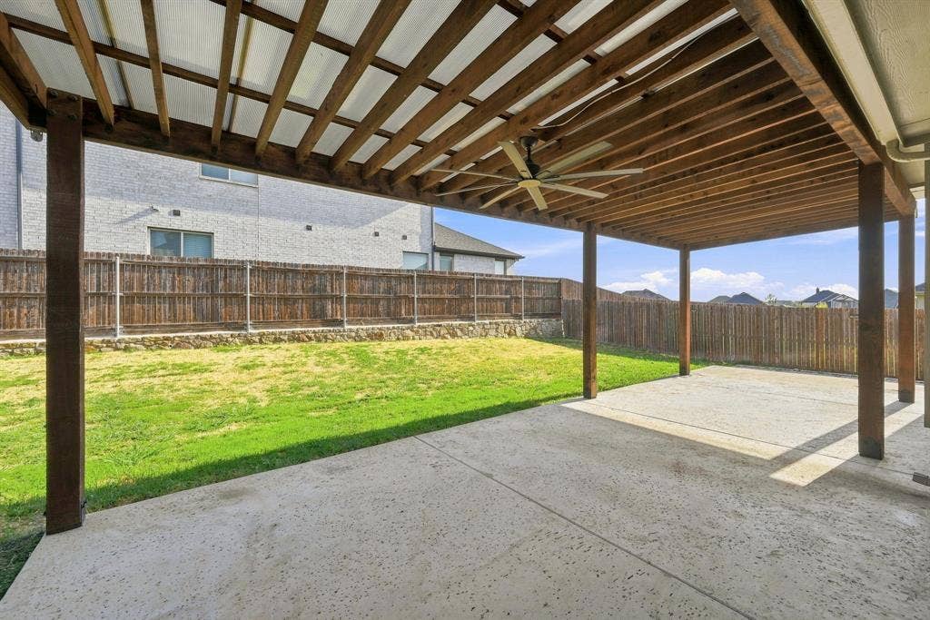 Covered back patio
