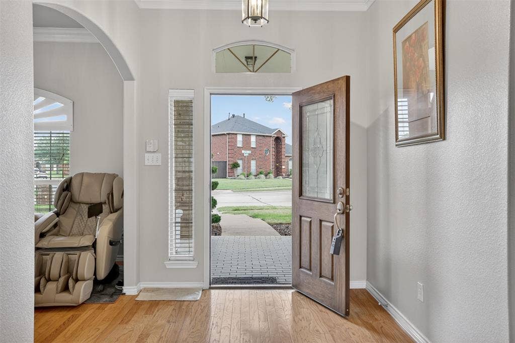 3002 Silver Springs Way, Rowlett, TX 75089 Custom Front Door, Wide Entrance.