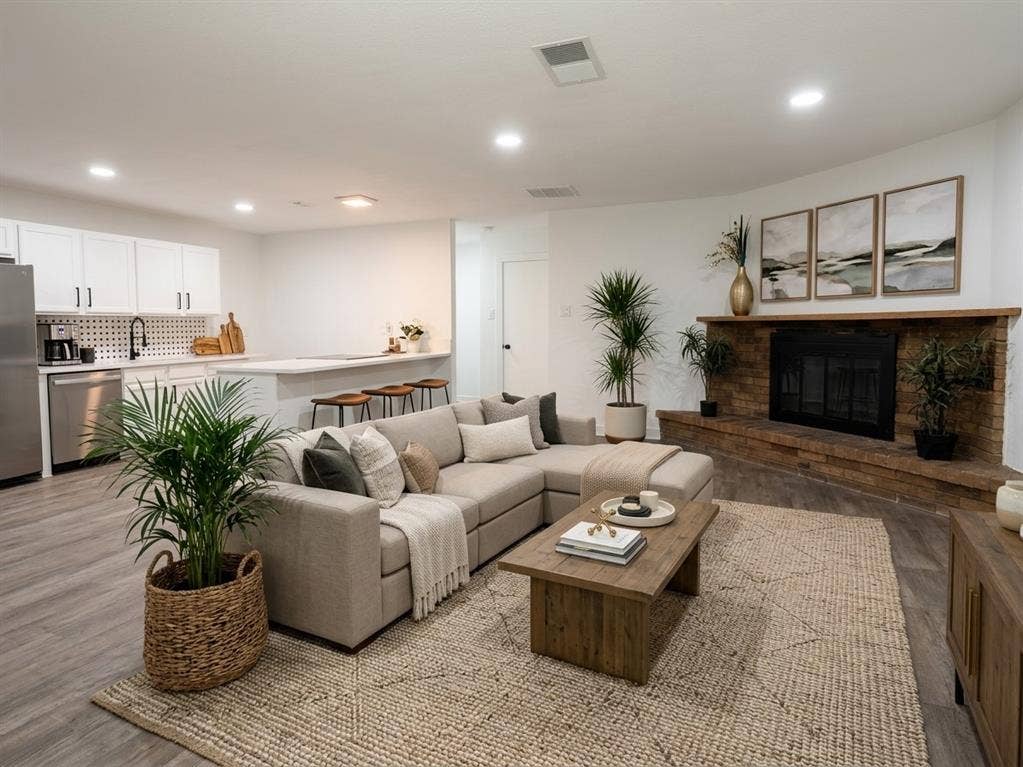 Staged living room