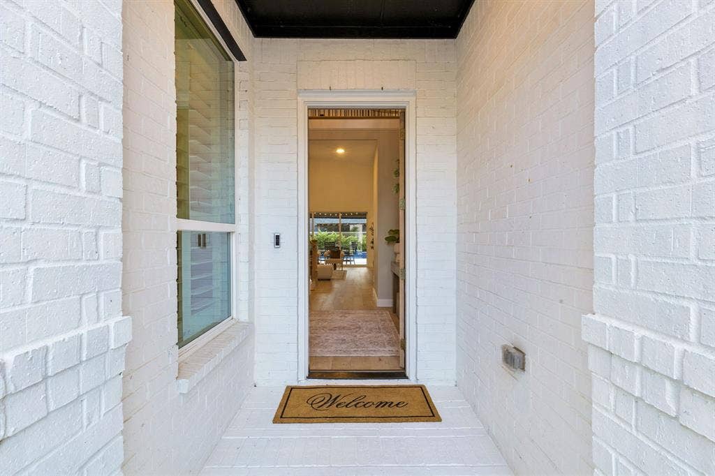 1581 Turnberry Drive, Prosper, TX 75078 Entryway with uninterrupted views from the front door to the pool.