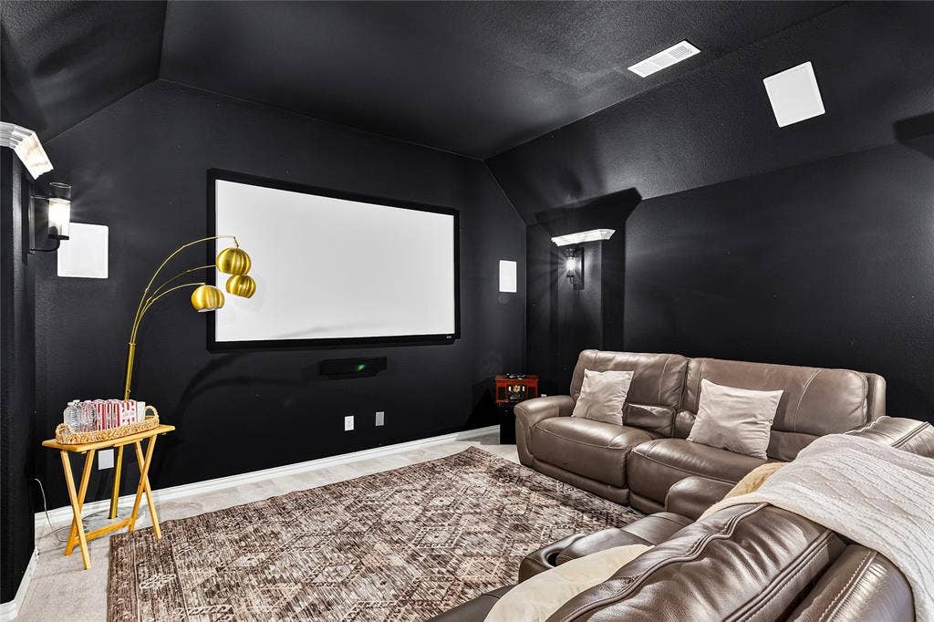 1581 Turnberry Drive, Prosper, TX 75078 Dedicated home theater with projector, surround sound and ready for movie nights