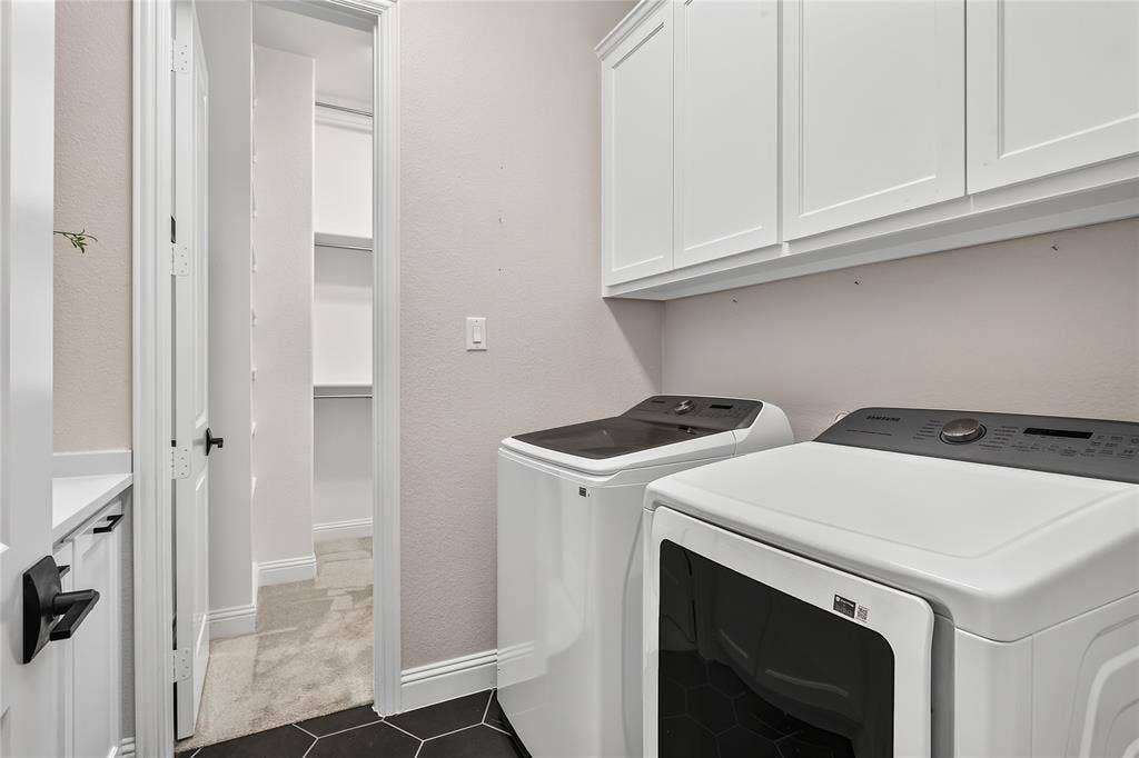 1581 Turnberry Drive, Prosper, TX 75078 Utility room directly accessible from primary closet and mudroom.
