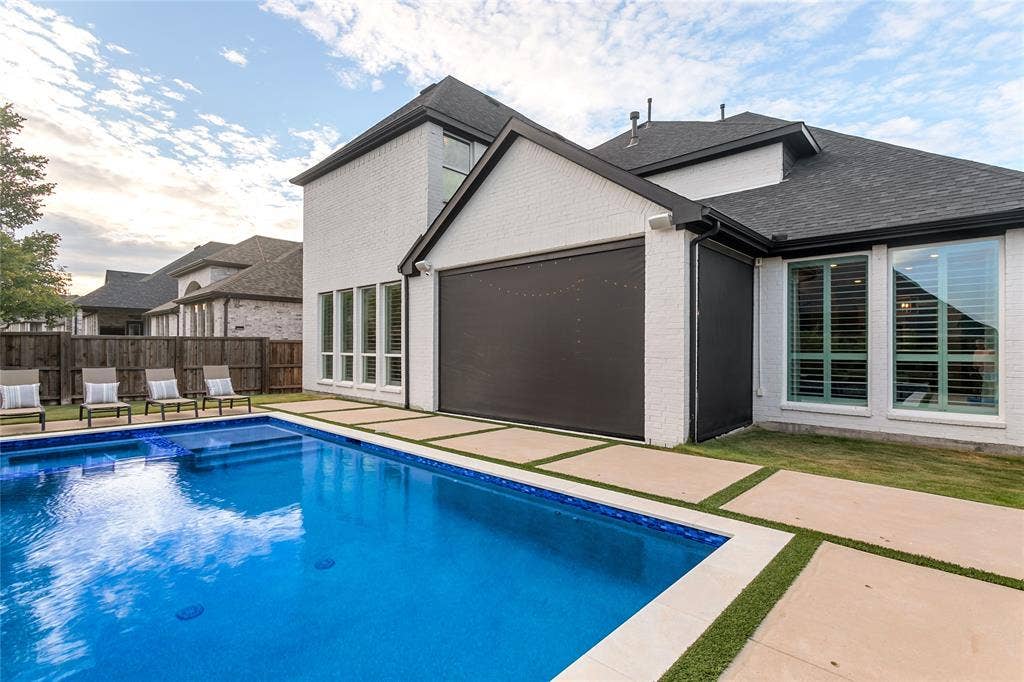 1581 Turnberry Drive, Prosper, TX 75078 Electric screens allow visibility from the inside with privacy from the outside.