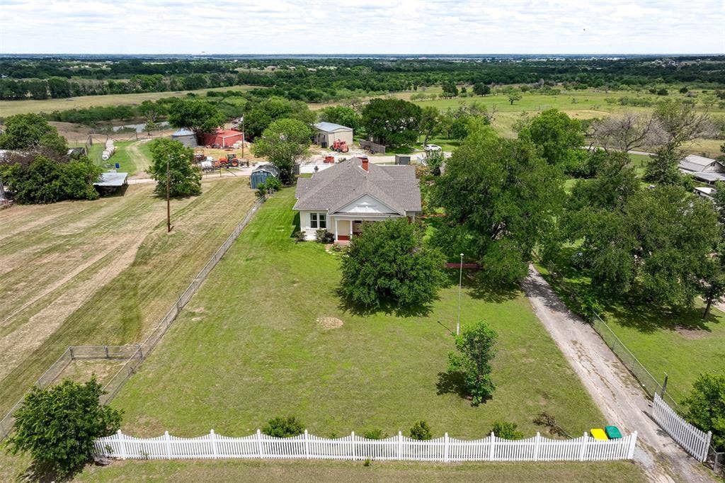 2967 S Old Robinson Road, Robinson, TX 76655 Beautiful Aerial Views of the property, note the white fence with a remote electronic gate