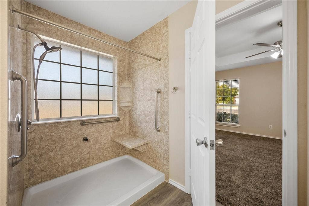 ADA shower and bath door