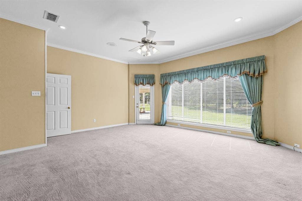 1200 County Road 2307, Sulphur Springs, TX 75482 Primary suite on main floor; has triple window, separate entrance to back porch.