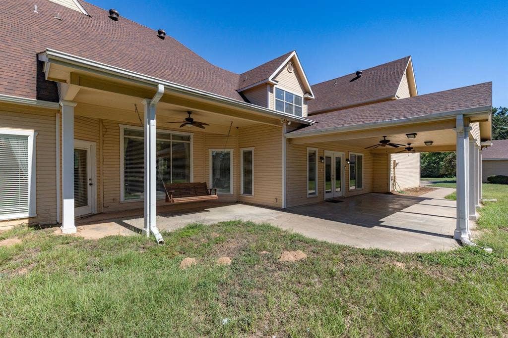 1200 County Road 2307, Sulphur Springs, TX 75482 A view of the main back porch, and the private back porch outside the primary suite.