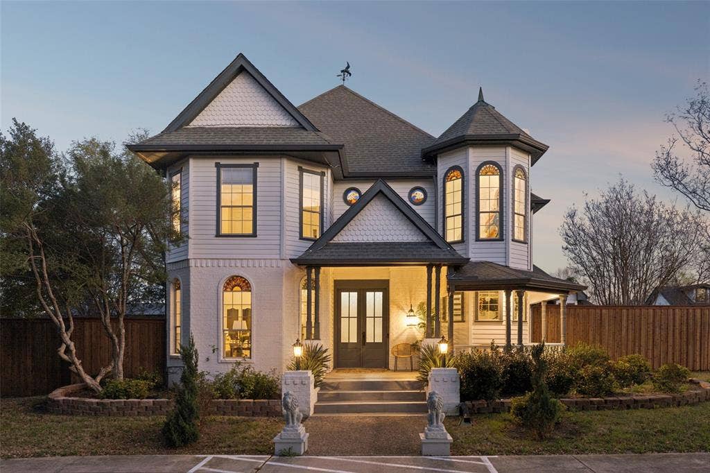 3706 Castle Drive, Rowlett, TX 75089 Victorian-style architecture featuring multiple gables and a turret