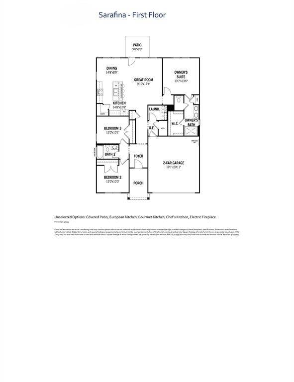 609 Marcus Lane, Crowley, TX 76036 Sarafina - Floor Plan