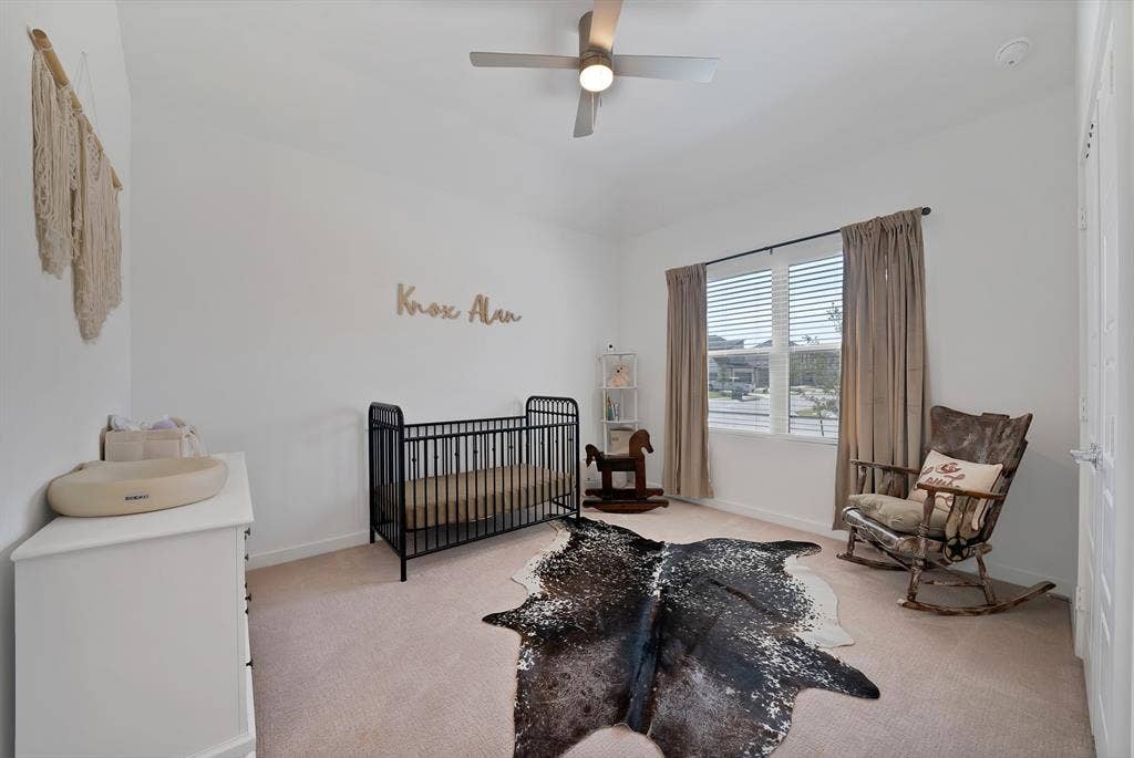 3701 Turpin Drive, Princeton, TX 75071 #2 - Another spacious secondary bedroom with a large window, carpet and a ceiling fan.