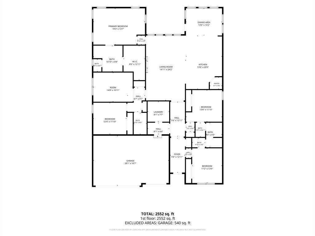 3701 Turpin Drive, Princeton, TX 75071 Floor plan with dimensions. Buyer and buyers agent are responsible for measurements. Listing agent holds no responsibility.