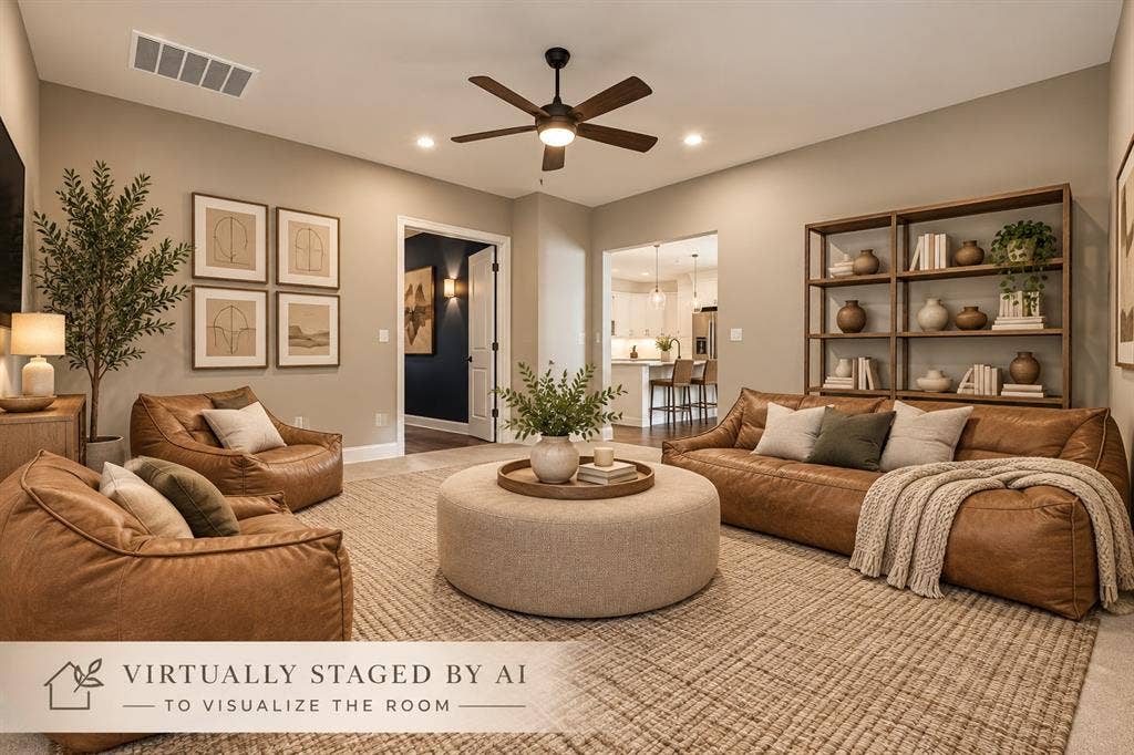 Large Bonus Room with virtual staging.