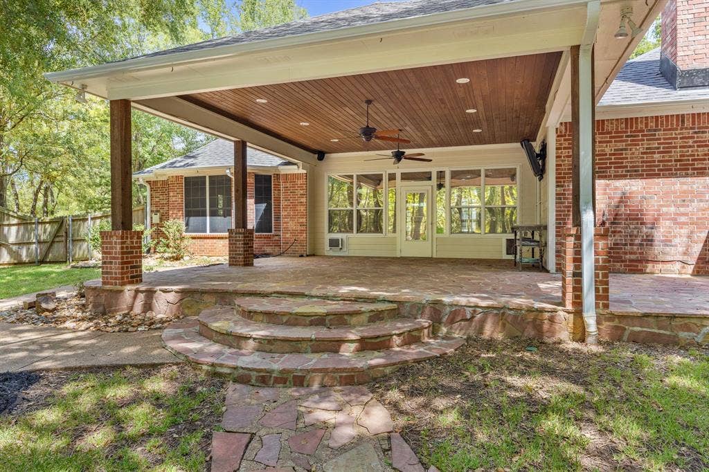 17820 Oak Forest Drive, Flint, TX 75762 Covered patio from pool area