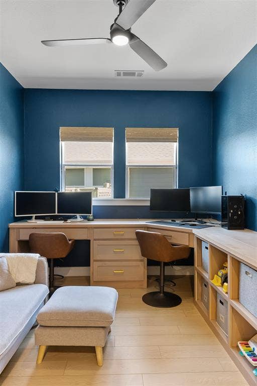 2308 Clancy Drive, Northlake, TX 76247 Built-in desks with integrated drawers and open shelving