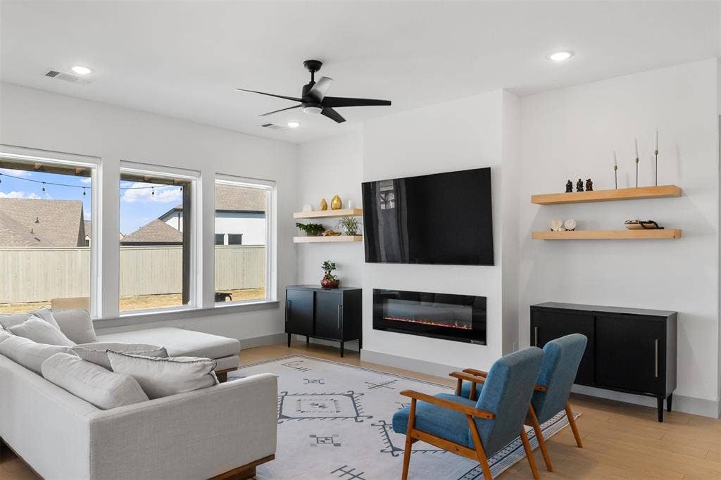 2308 Clancy Drive, Northlake, TX 76247 Recessed lighting and a ceiling fan with integrated light