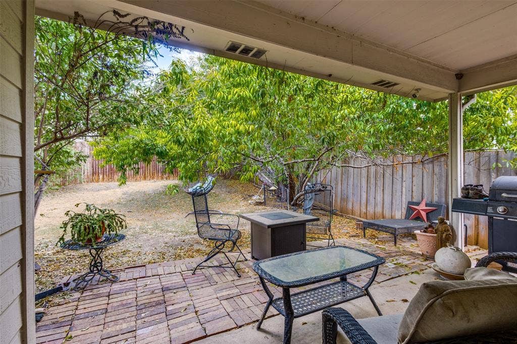 2118 Hanakoa Falls Drive, Anna, TX 75409 Covered patio featuring concrete and brick paving