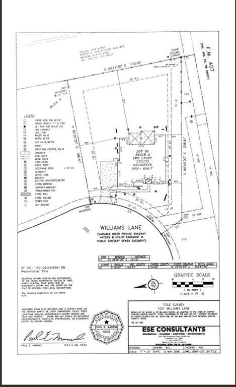 1021 Williams Lane, Copper Canyon, TX 75077 Survey