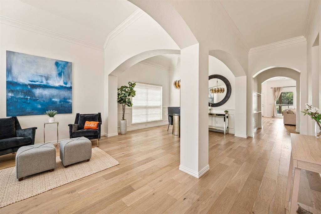 2404 Watercrest Drive, Keller, TX 76248 Gorgeous warm wood floors and neutral fresh paint throughout.
