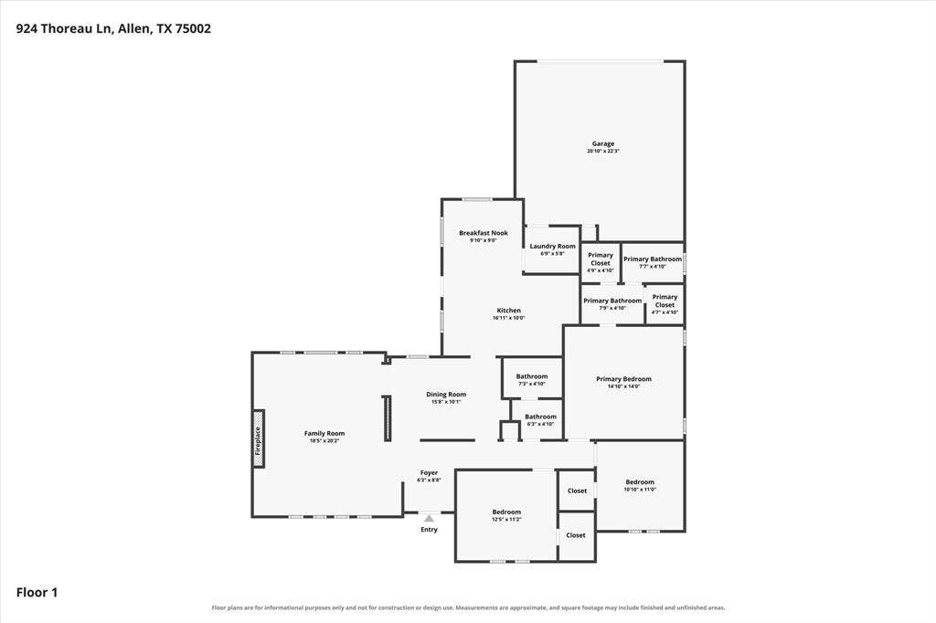 924 Thoreau Lane, Allen, TX 75002 924 Thoreau Lane, Allen, TX 75002