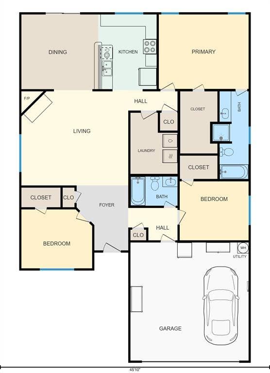 117 Palomino Lane, Krum, TX 76249 Great open floorplan with a three way split on the bedrooms lending to great flexibility for your individual needs.