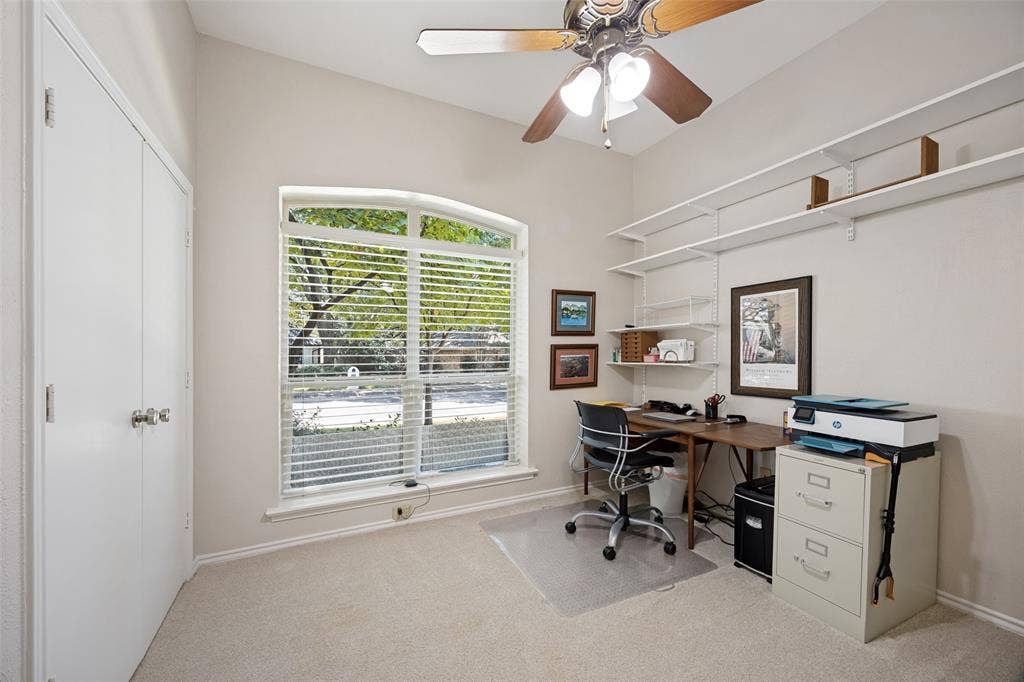 6223 Fox Trail, Dallas, TX 75248 One of the secondary bedrooms currently used as a study.