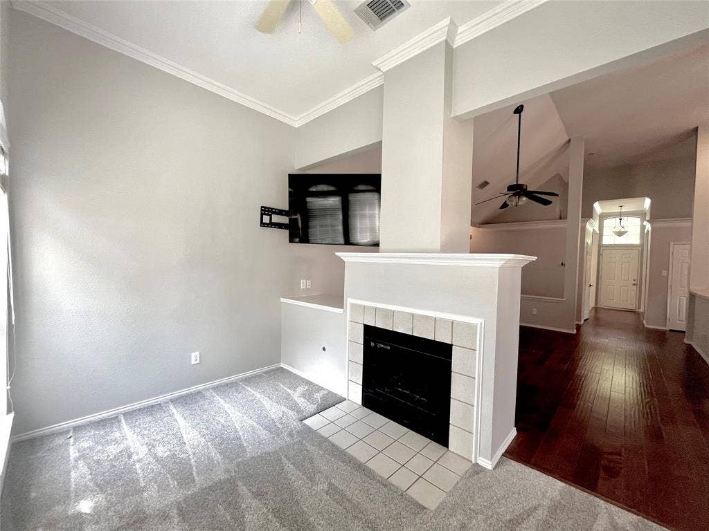 4100 Burnhill Drive, Plano, TX 75024 bonus room can be a great officce or playfoom or extra TV area - TV stays and swivels from Family room to Bonus room