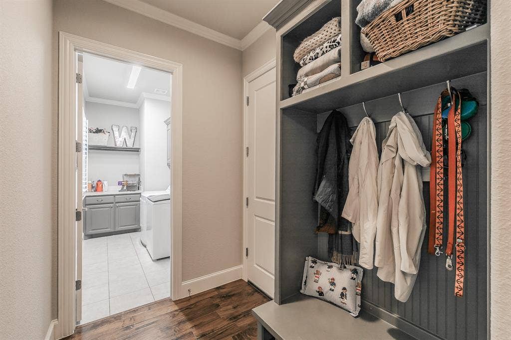 313 Elkhorn Trail, Keller, TX 76248 Built-in cabinetry with beadboard paneling and integrated shelving