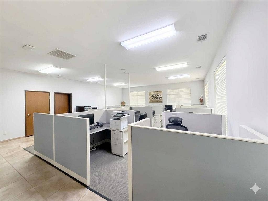 4512 Legacy Drive, #100, Plano, TX 75024 Open-concept office space with white walls and a light-toned tile floor