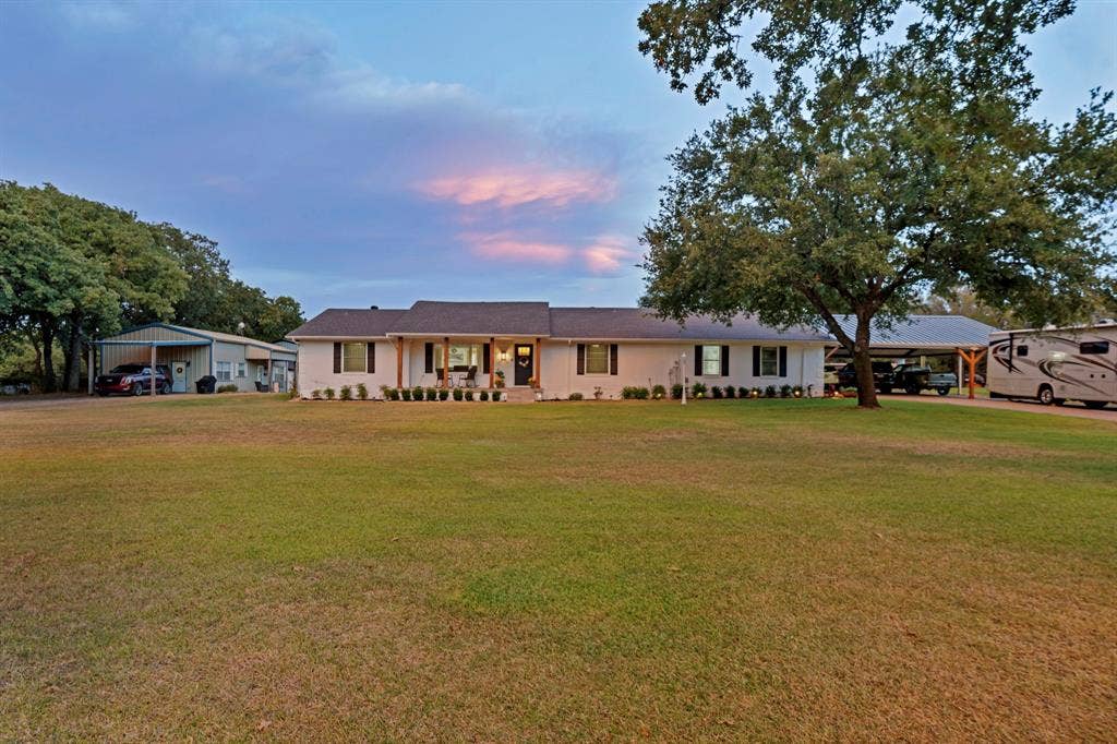 6155 Stephenson Levy Road, Fort Worth, TX 76140 Front of the home, with a great porch to watch the world go by and so much parking!!!